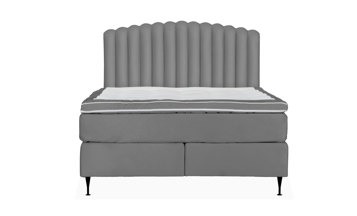 OPERA/PRIMO HIGH 160 Sengesett Velvet Mrkegr i gruppen Soverom / Senger / Senger 160 hos Sofas & more (KMP04087PRHISG160M92)