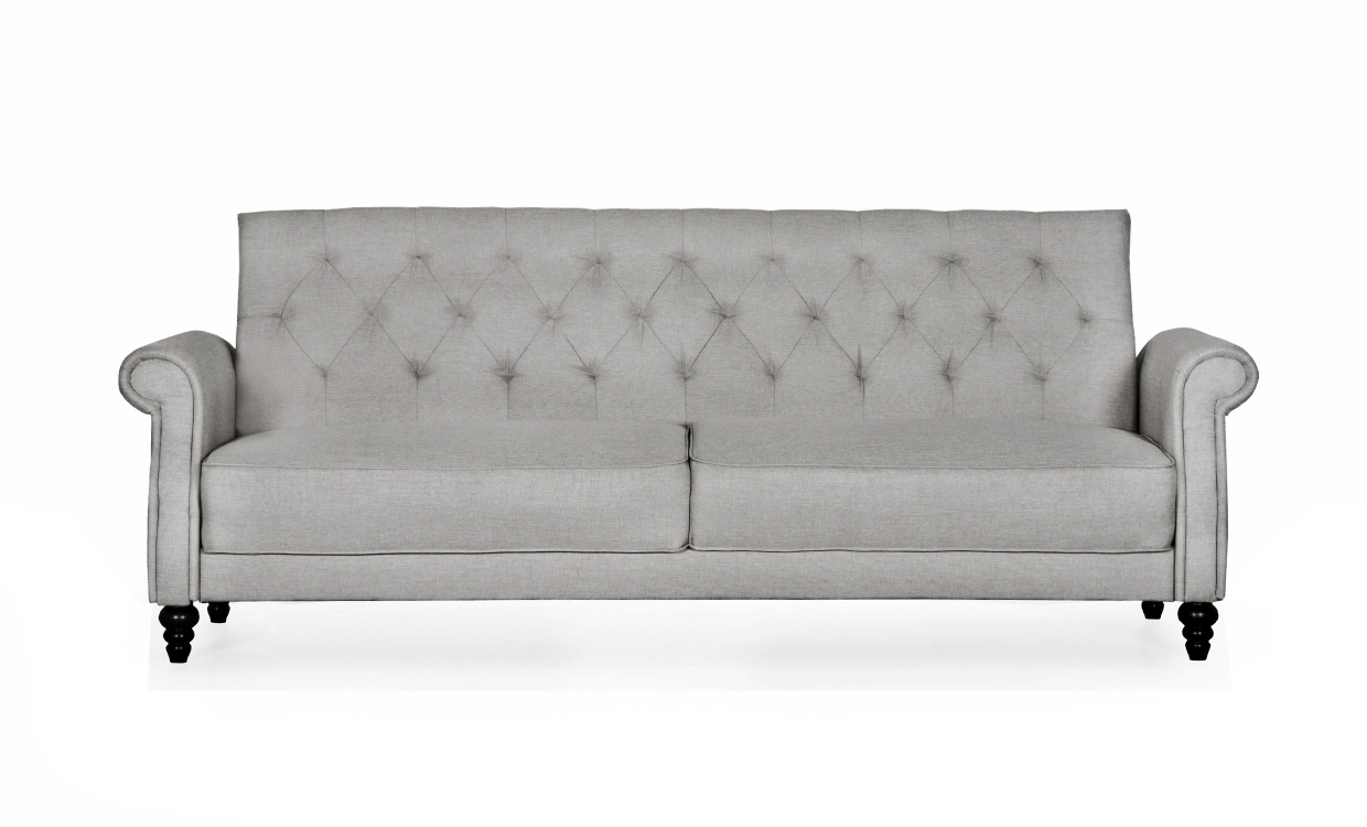 LEEDS Sovesofa Chesterfield Lys gr i gruppen Stue / Sofaer / Chesterfield-sofaer hos Sofas & more (LAB-172N8-NM-28)