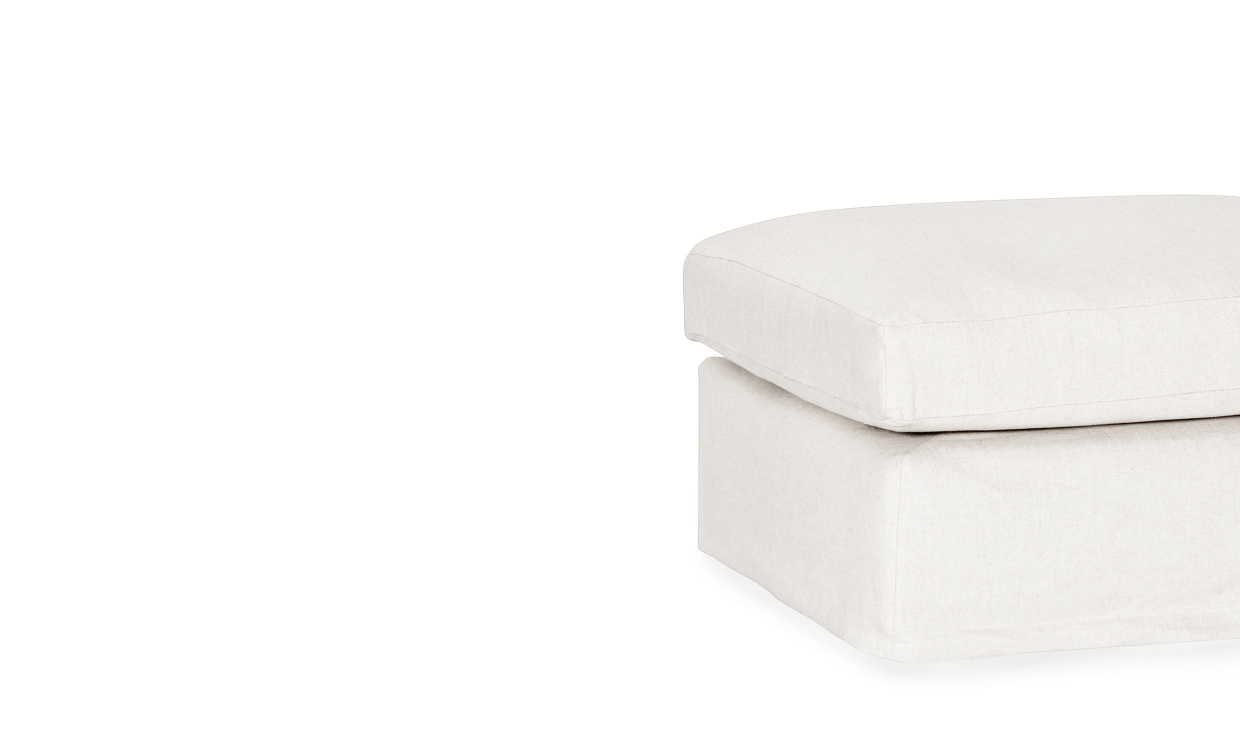 DEKSEL Monaco Premium Fotskammel Hvit i gruppen Stue / Klær hos Sofas & more (MOFSVI-COVER)