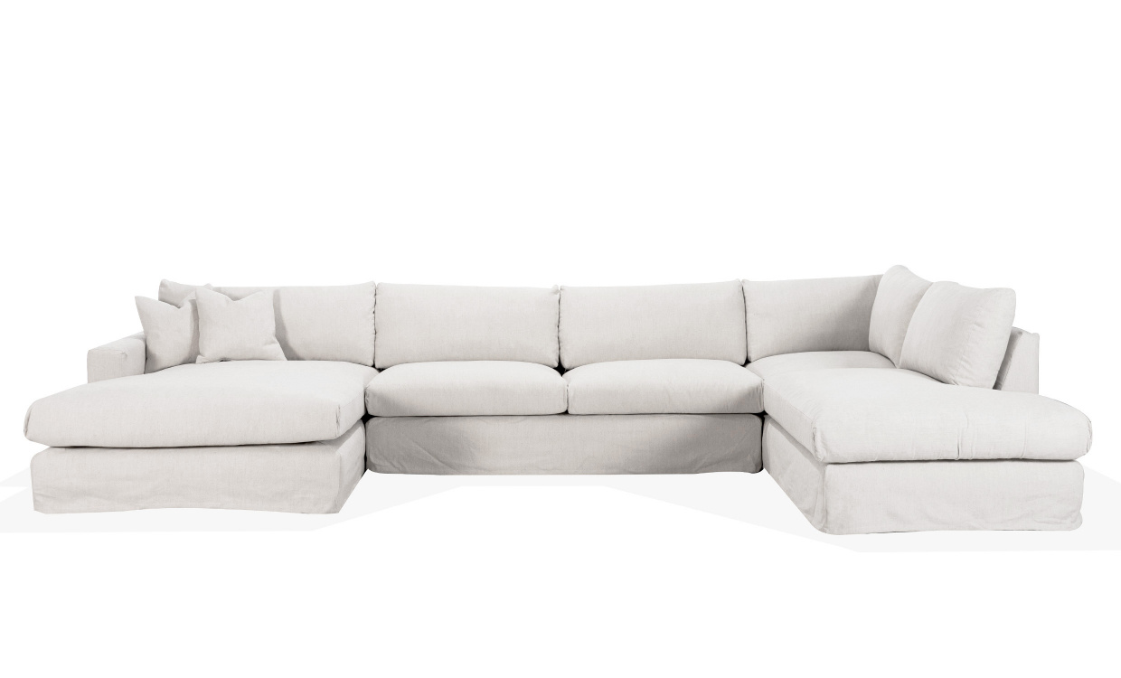 MAXIME U-sofa Hyre Hvit i gruppen Stue / Sofaer / U-sofaer hos Sofas & more (MXD3AVI)