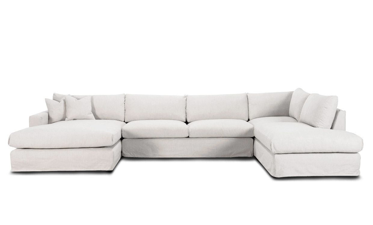 MAXIME U-sofa Hyre Hvit i gruppen Stue / Sofaer / U-sofaer hos Sofas & more (MXD3AVI)