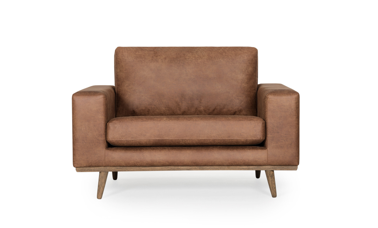 STOCKHOLM Leather Lenestol Cognac i gruppen Bestselgere / Utvalgte bestselgere / Stockholm hos Sofas & more (N-ST1SEZ4OL)