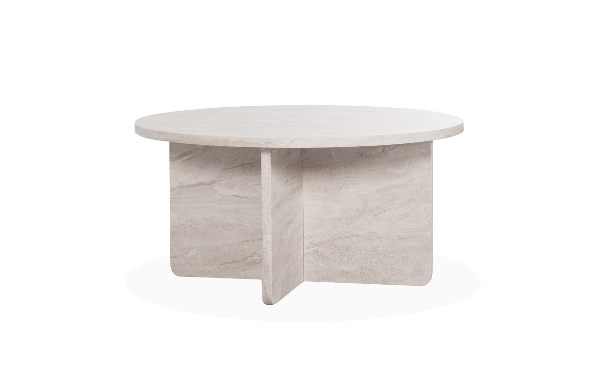 CATANIA Salongbord Cross Beige 85 i gruppen Stue / Sofabord / Marmorbord hos Sofas & more (OL-2381CT-A-BE)