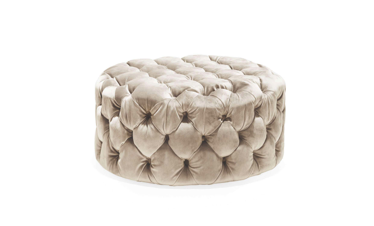 BELGRAVIA Puff Velvet Sand i gruppen Stue / Lenestoler / Sittepuffer hos Sofas & more (OT-160-2SA)