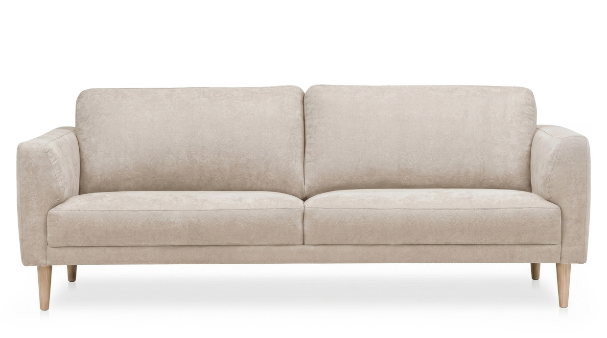PORTOFINO 3-seters sofa Beige Eikben i gruppen Stue / Sofaer / 3-seters sofaer hos Sofas & more (PO-3S-SO21)