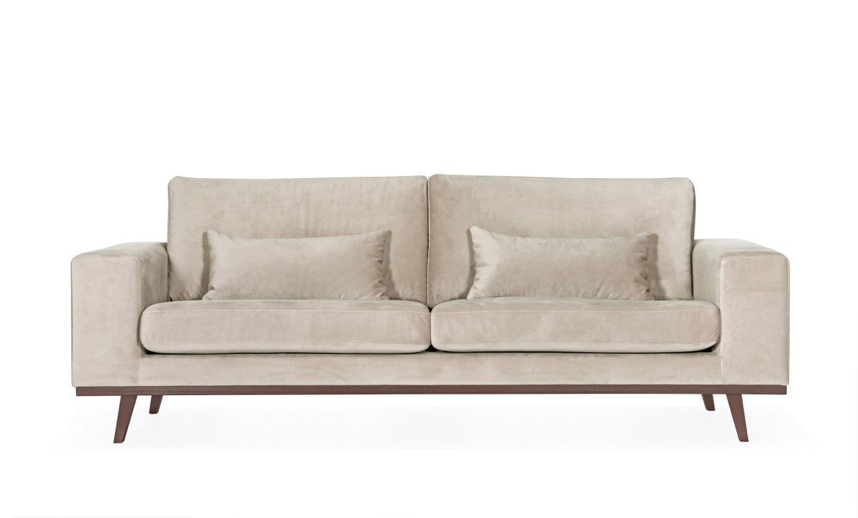 STOCKHOLM 3-seters sofa Velvet Edition Greige i gruppen Stue / Sofaer / 3-seters sofaer hos Sofas & more (ST25SA02)