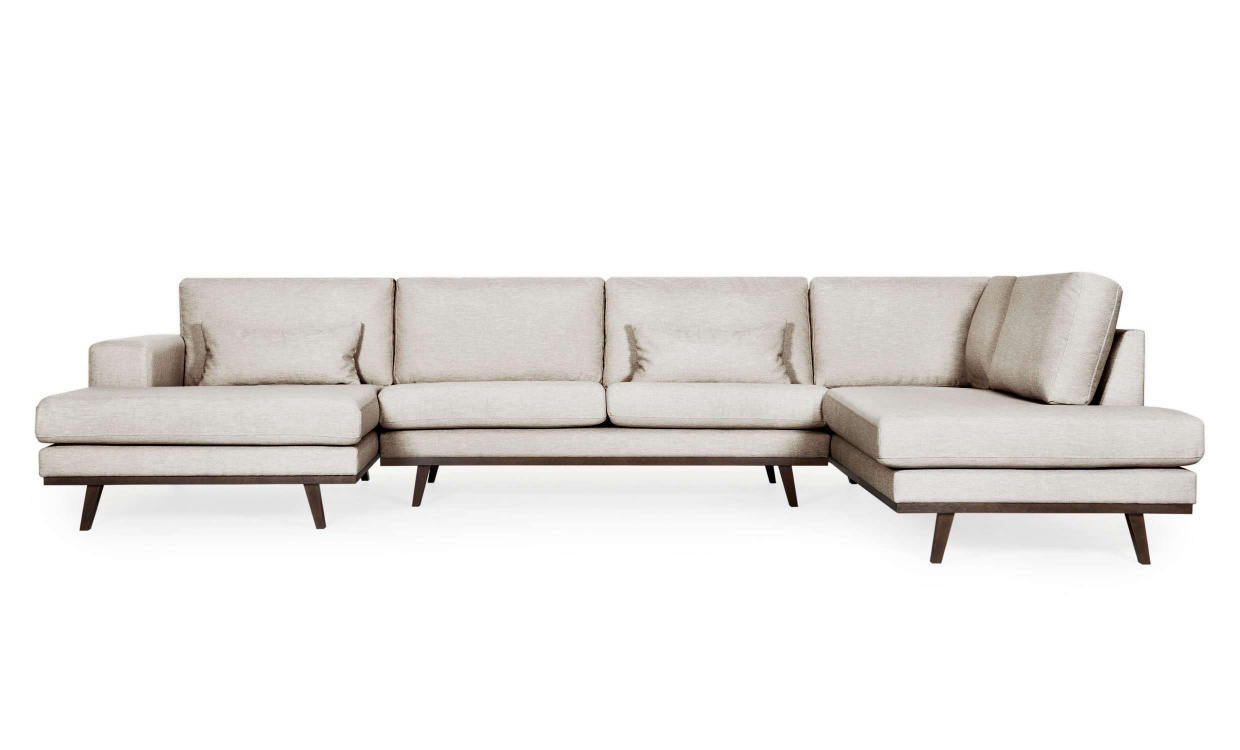 STOCKHOLM Fusion U-sofa Hyre Greige i gruppen Bestselgere / Utvalgte bestselgere / Stockholm hos Sofas & more (STD3ACA01)