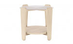 ARRAN Sofabord D52 Hvitpigmentert Eik/Glass