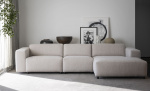 Bytt til bilde nr. 2 (WILLARD sofa 4-seters sjeselong hyre lys beige)
