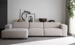 WILLARD sofa 4-seters sjeselong venstre lys beige Bytt til bilde nr. 2 (WILLARD sofa 4-seters sjeselong venstre lys beige)