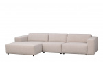 WILLARD sofa 4-seters sjeselong venstre lys beige Bytt til bilde nr. 3 (WILLARD sofa 4-seters sjeselong venstre lys beige)