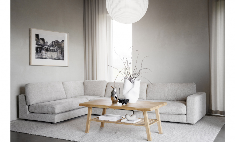 DUNCAN Hjørnedel Lys grå i gruppen Stue / Sofaer / Modulsofaer hos Sofas & more (122024)