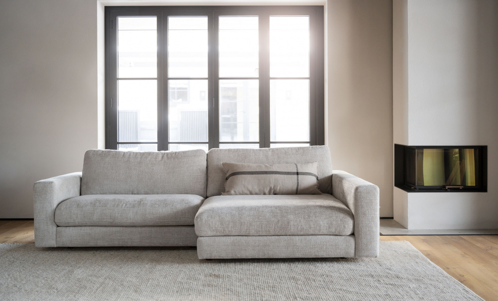 DUNCAN sofa 3-seter sjeselong høyre lys grå i gruppen Stue / Sofaer / 3-seters sofaer hos Sofas & more (122033)