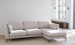 CORWIN Divansofa Høyre Lys beige Bytt til bilde nr. 2 (CORWIN Divansofa Høyre Lys beige)
