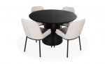 MANNE/MELISSA Spisegruppe 4 Stoler Beige Bytt til bilde nr. 2 (MANNE/MELISSA Spisegruppe 4 Stoler Beige)