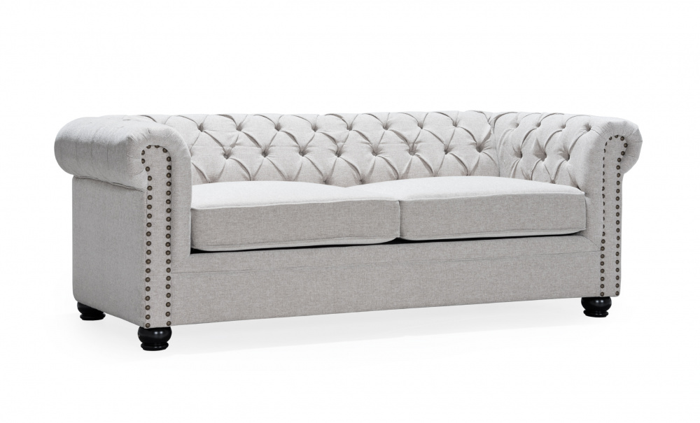 WINDSOR Chesterfield Sovesofa Mrk gr i gruppen Stue / Sofaer / Chesterfield-sofaer hos Sofas & more (2328-332-7)