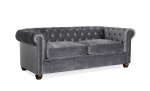 Bytt til bilde nr. 5 (WINDSOR Chesterfield Sovesofa Flyel Gr)