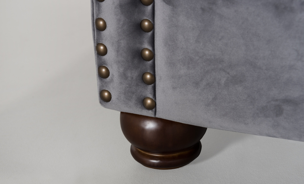 WINDSOR Chesterfield Sovesofa Flyel Grnn i gruppen Stue / Sofaer / Sovesofaer hos Sofas & more (2328-HLR-57)