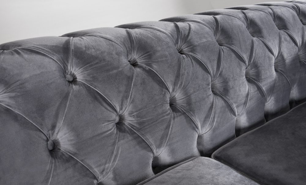 WINDSOR Chesterfield Sovesofa Flyel Bl i gruppen Stue / Sofaer / Flyelssofaer hos Sofas & more (2328-HLR-63)