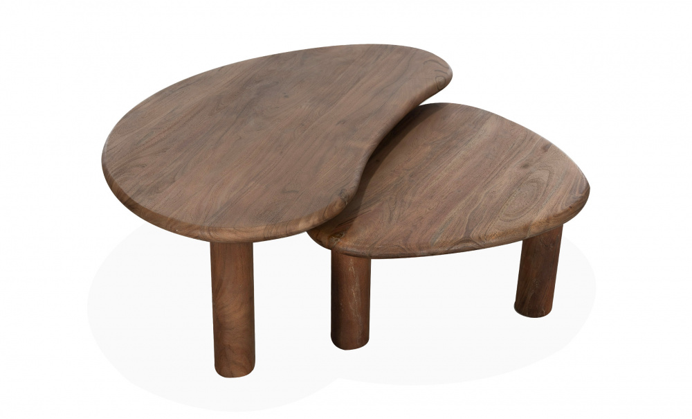 PARISA Sofabord 2-sett Brun i gruppen Stue / Sofabord / Settbord hos Sofas & more (2410-028)