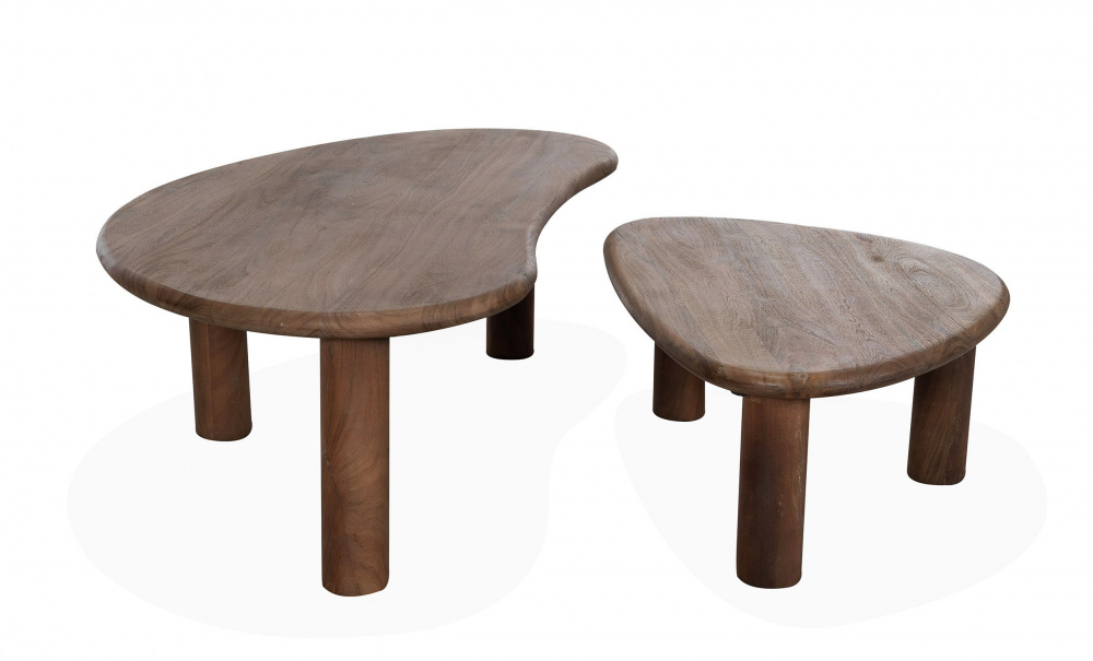 PARISA Sofabord 2-sett Brun i gruppen Stue / Sofabord / Settbord hos Sofas & more (2410-028)