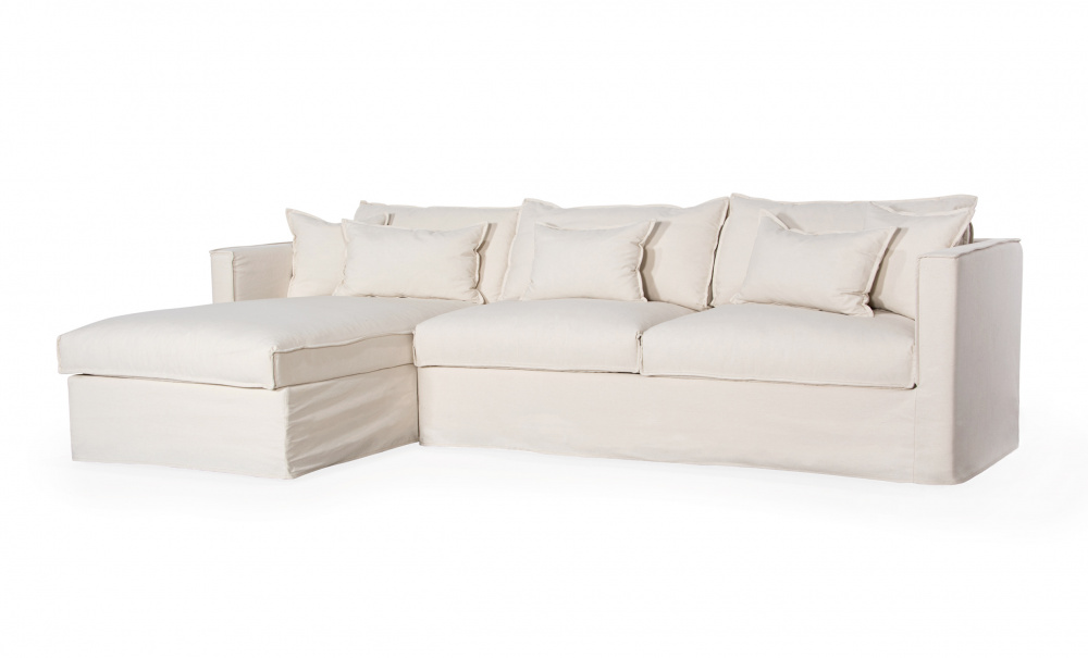 MILFORD Sovesofa Divan Venstre Beige i gruppen Stue / Sofaer / Sovesofaer hos Sofas & more (2632-CORN-LHF-067-5D)