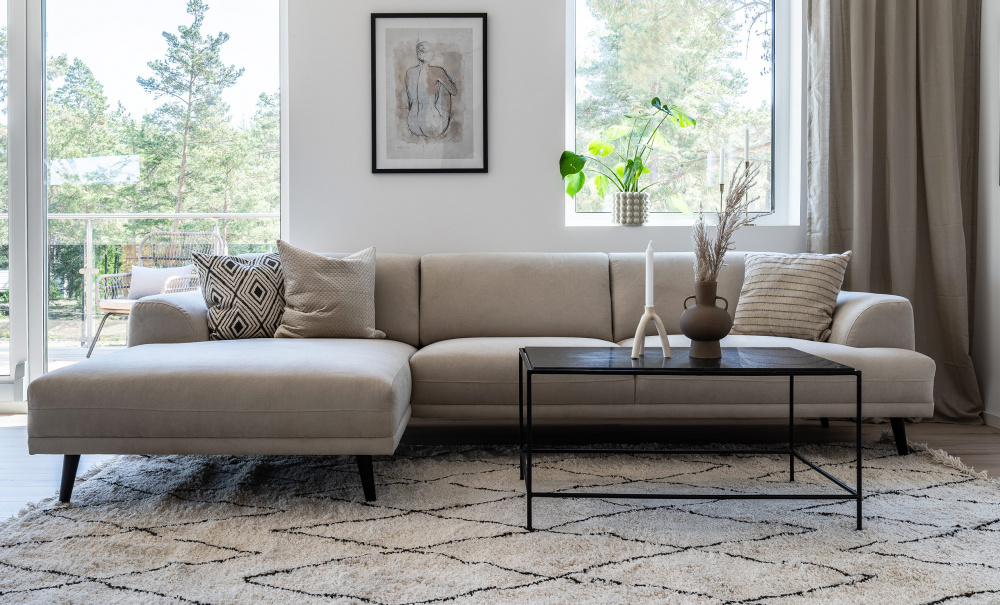 ANCONA Sofa Venstre Beige i gruppen Stue / Sofaer / Divansofaer hos Sofas & more (2933)