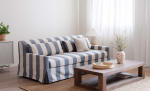 Bytt til bilde nr. 3 (TOFTE Sovesofa Stripete Bl)
