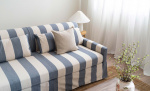 Bytt til bilde nr. 4 (TOFTE Sovesofa Stripete Bl)