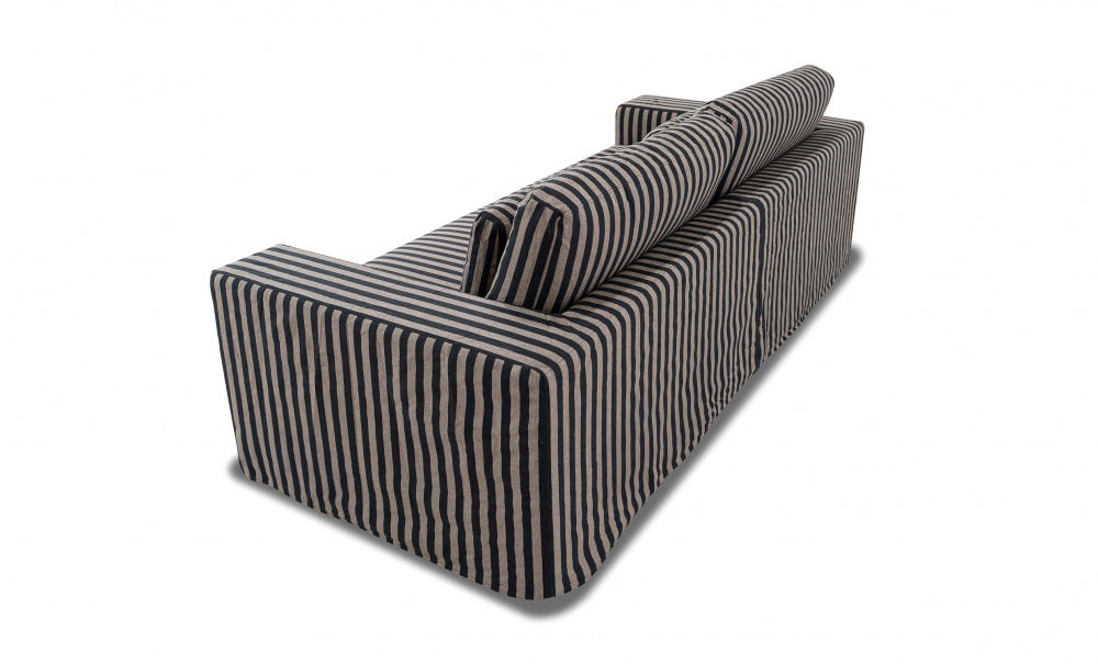 VIKELAND 3-seters sofa Stripete Beige/Svart i gruppen Stue / Sofaer / 3-seters sofaer hos Sofas & more (3196-VIK3S-0677A)