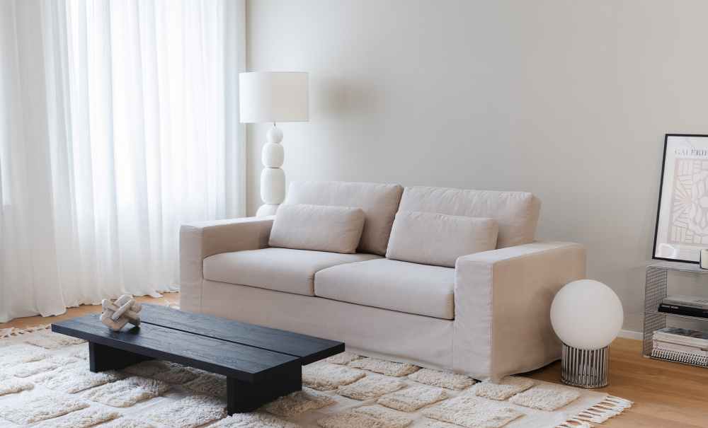 VIKELAND 3-seters sofa Beige i gruppen Stue / Sofaer / 3-seters sofaer hos Sofas & more (3196-VIK3S-KW1852B22)
