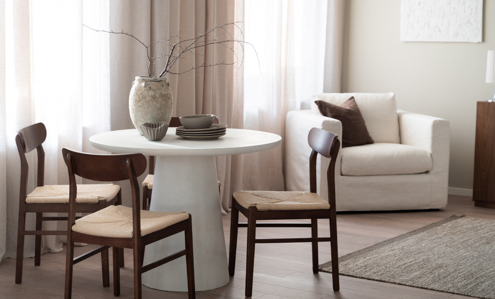 DAMON Spisebord Hvit D100 i gruppen Spiseplass / Bord / Spisebord hos Sofas & more (373343-W)