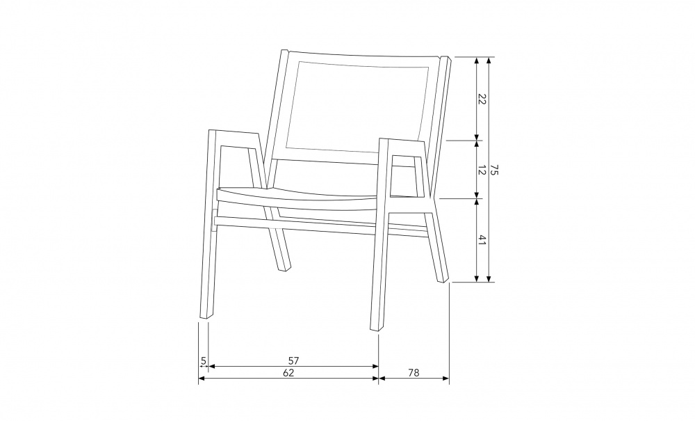 Pem lenestol svart i gruppen Utembler / Hagestoler / Stoler hos Sofas & more (373439-Z)