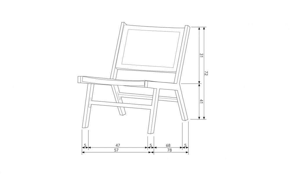 Puk Lounge lenestol Nature i gruppen Utembler / Hagestoler / Hagelenestoler hos Sofas & more (377166-N)