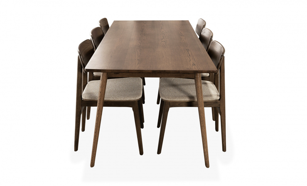 Bilde nr 3 (BLANCA 190/LINO Spisegruppe 6 Stoler M�rkebrun)