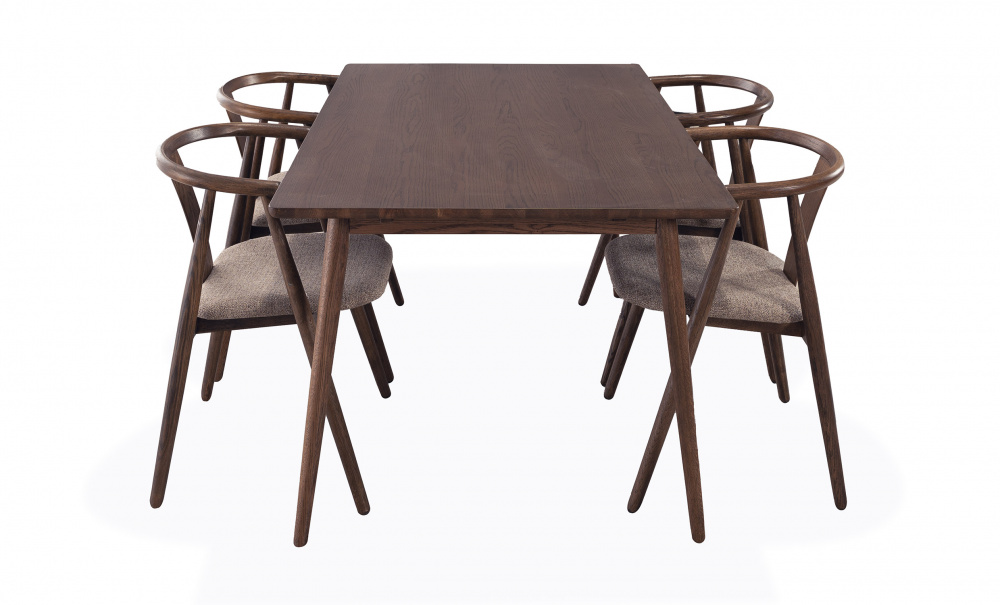 Bilde nr 4 (BLANCA 150/LINA Spisegruppe 4 Stoler Valn�ttbrun)