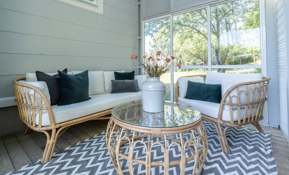 FALSTERBO Duo Loveseat Rattan i gruppen Utemøbler / Sittemøbler / Lenestoler hos Sofas & more (5045)
