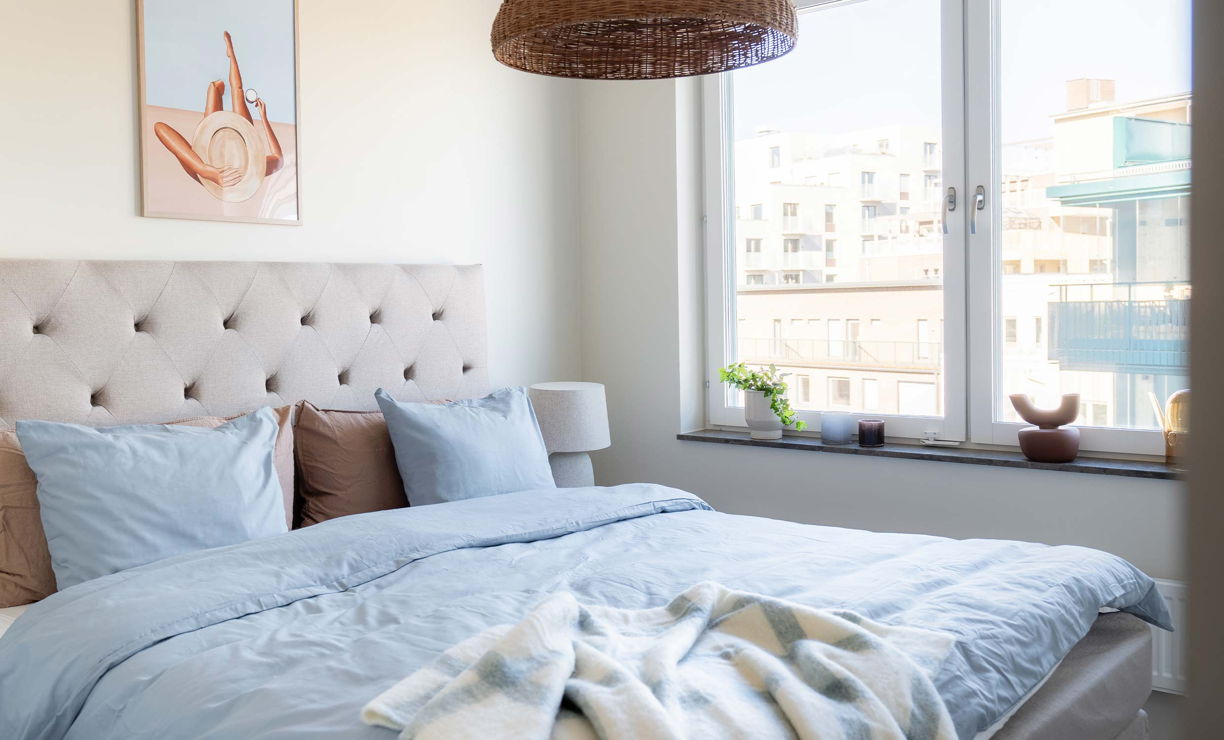 NGSVIK 180 Deluxe Sengegavl Beige