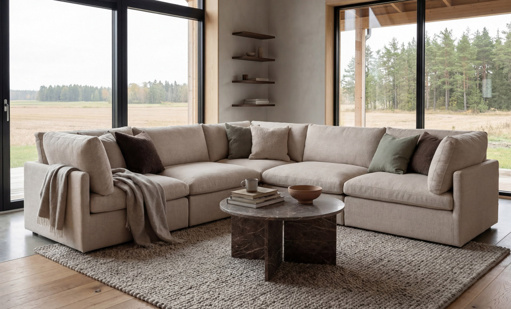 Bilde nr 4 (CEDAR Hj�rnesofa Vendbar Beige)