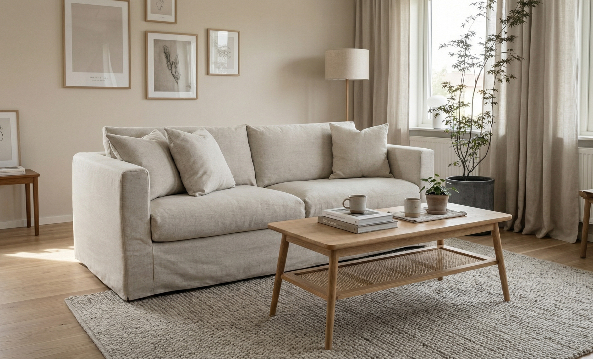BRYCE 3,5-seters sofa Offwhite