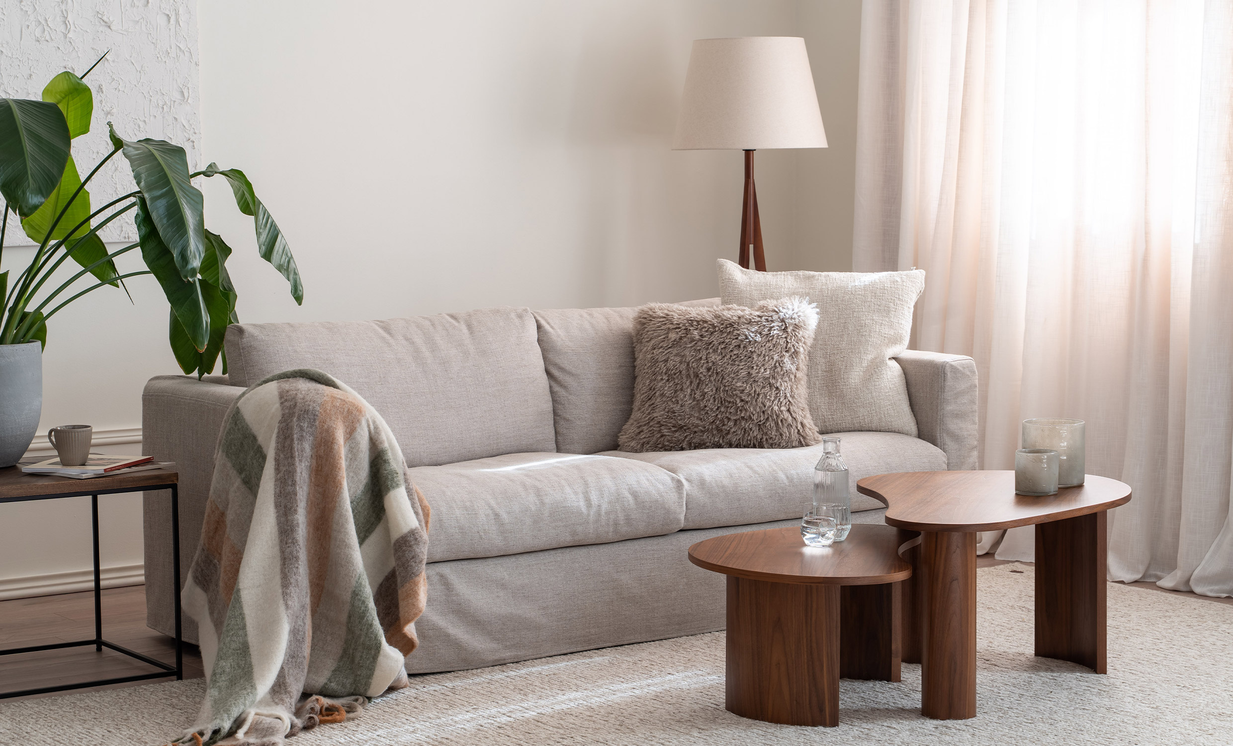BRYCE 3,5-seters sofa Sandbeige