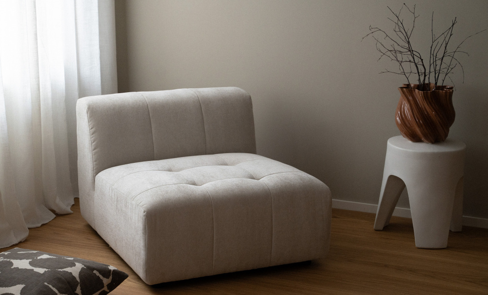 COCO Lenestol/Sentermodul Offwhite i gruppen Stue / Sofaer / Modulsofaer hos Sofas & more (656-COC-1S-FM130)