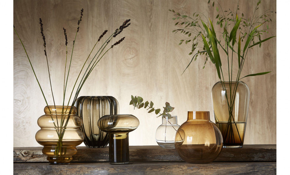 BUBBLAN Vase Amber M i gruppen Dekorasjon / Vaser og Potter hos Sofas & more (68660)