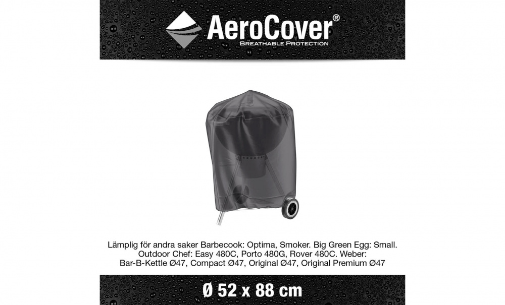 AEROCOVER Kullgrilltrekk 47 Antrasitt i gruppen Utembler / Oppbevaring / Mbeltrekk hos Sofas & more (7870)