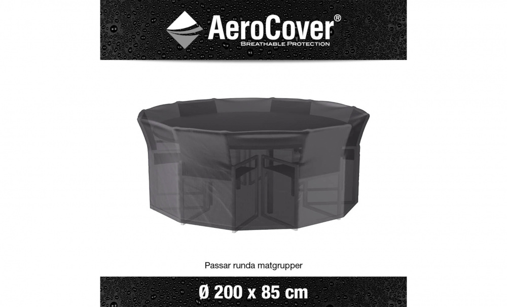 AEROCOVER Mbeltrekk Round 200 Antrasitt i gruppen Utembler / Oppbevaring / Mbeltrekk hos Sofas & more (7912)