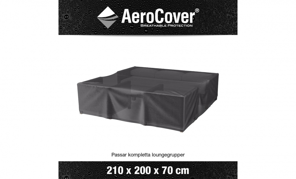 AEROCOVER Sofagruppetrekk 210 x 200 x 70 Antrasitt, 70 i gruppen Utembler / Oppbevaring / Mbeltrekk hos Sofas & more (7932)