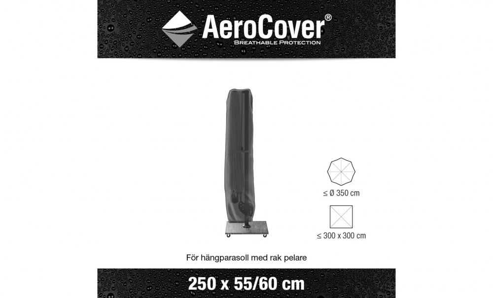 AEROCOVER Parasolltrekk 250 Antrasitt i gruppen Utembler / Oppbevaring / Mbeltrekk hos Sofas & more (7970)