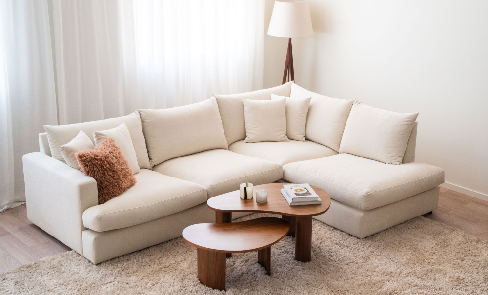 BOLNUEVO L-sofa Hyre Offwhite i gruppen Stue / Sofaer / Hjrnesofaer hos Sofas & more (BOL-3A-CON1)