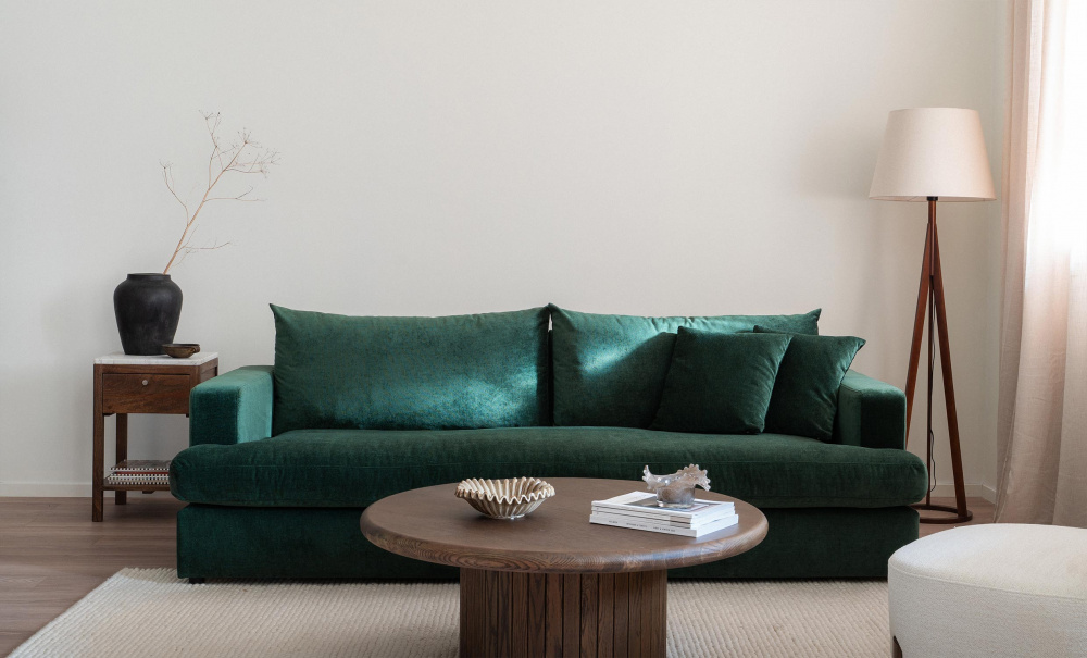 BOLNUEVO 3-seters sofa Hel Pute Grnn i gruppen Stue / Sofaer / 3-seters sofaer hos Sofas & more (BOL-3S-1SCU-CON10)