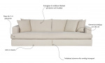 Bytt til bilde nr. 3 (BOLNUEVO 3-seters sofa Hel Pute Beige)